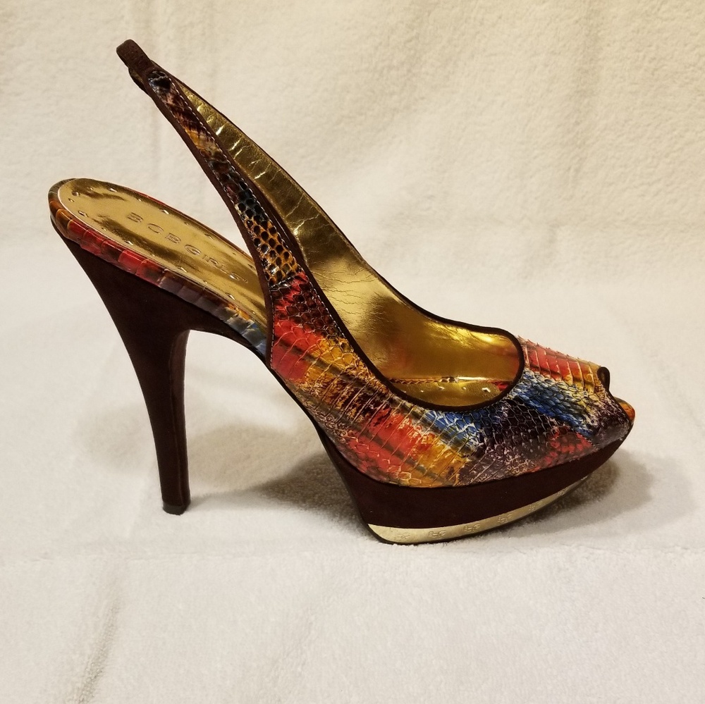 Sz 9 BCBGirls Catilyn peep toe slingback heel